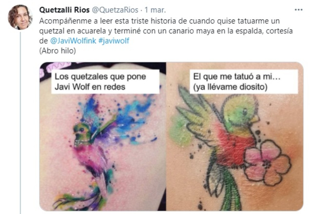 Diferencia tatuaje quetzal y canario