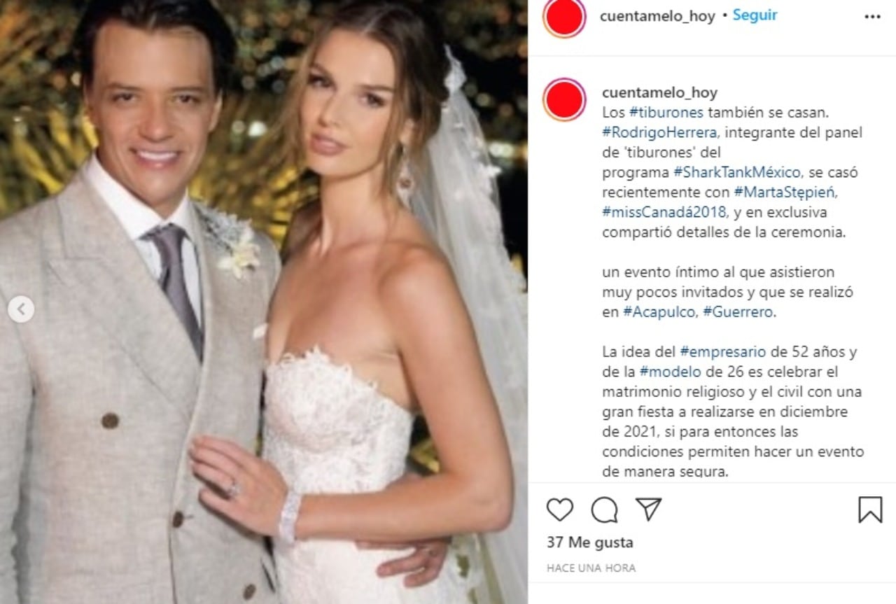 Rodrigo Herrera se casa con su novia Marta