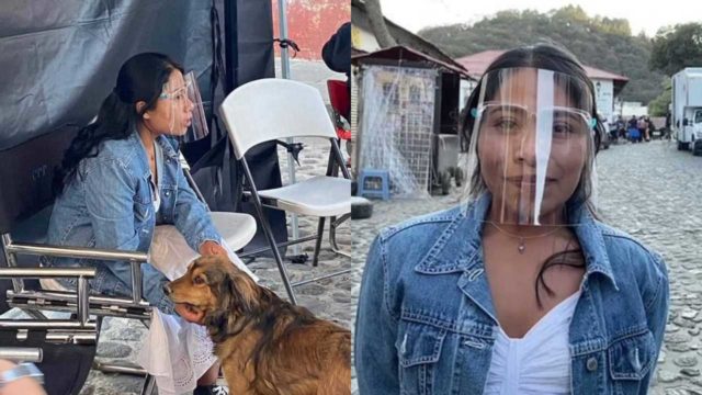 Yalitza Aparicio convive con perrito callejero en las grabaciones de su nueva película