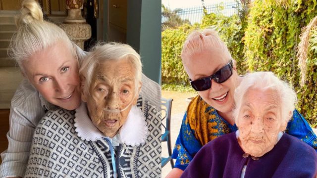 Laura Zapata y su abuela hospitalizada
