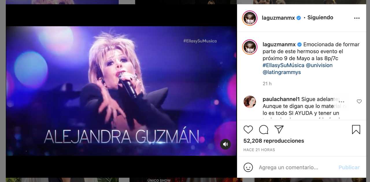 Alejandra Guzmán participará en evento por el 10 de mayo