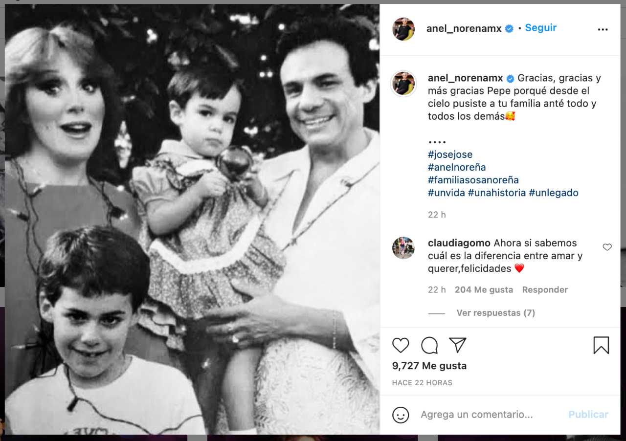 Anel celebra el testamento de José José