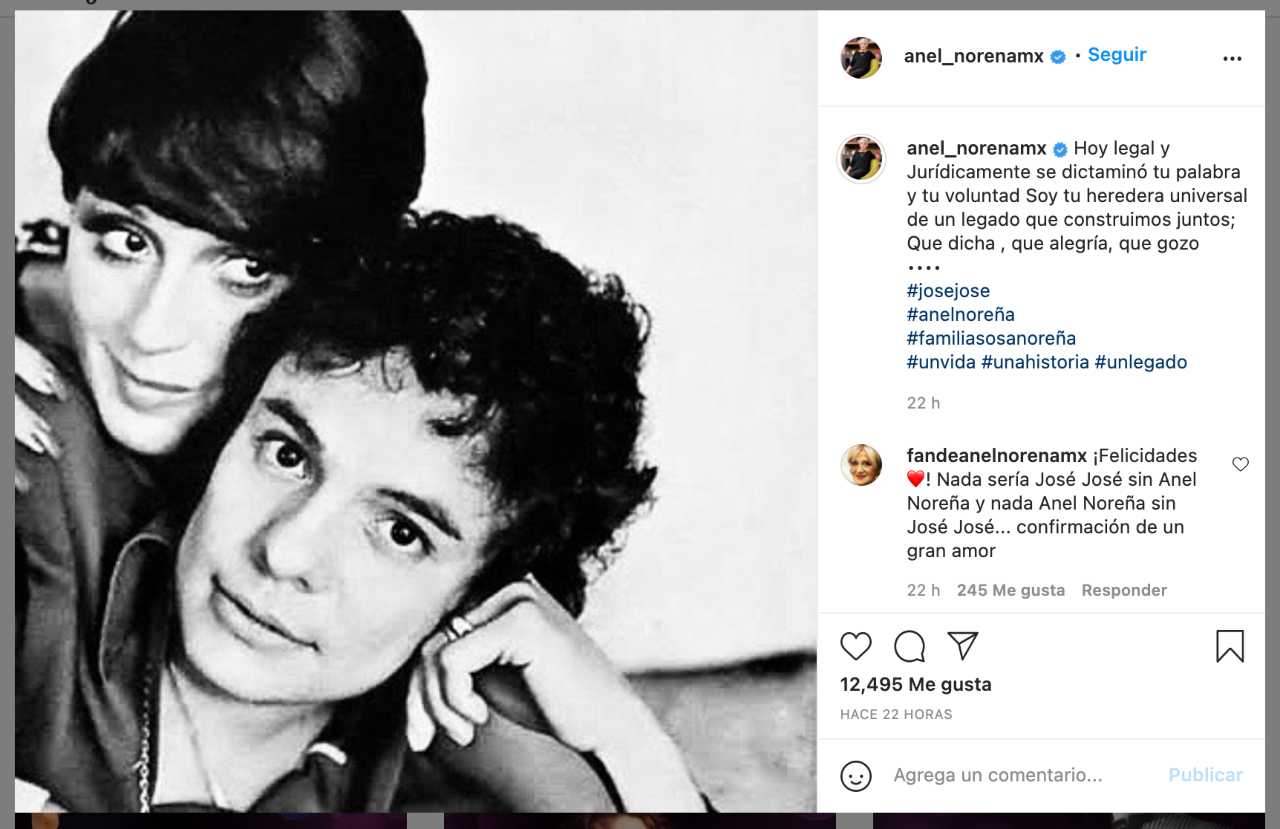 Anel Noreña celebra que está en su testamento