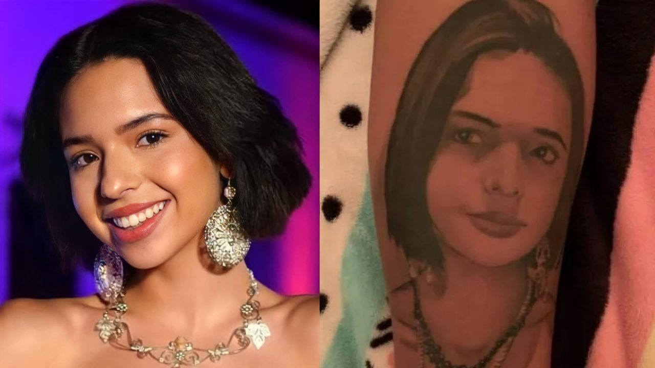 Ángela Aguilar reacciona al tatuaje que un fan se hizo de su cara