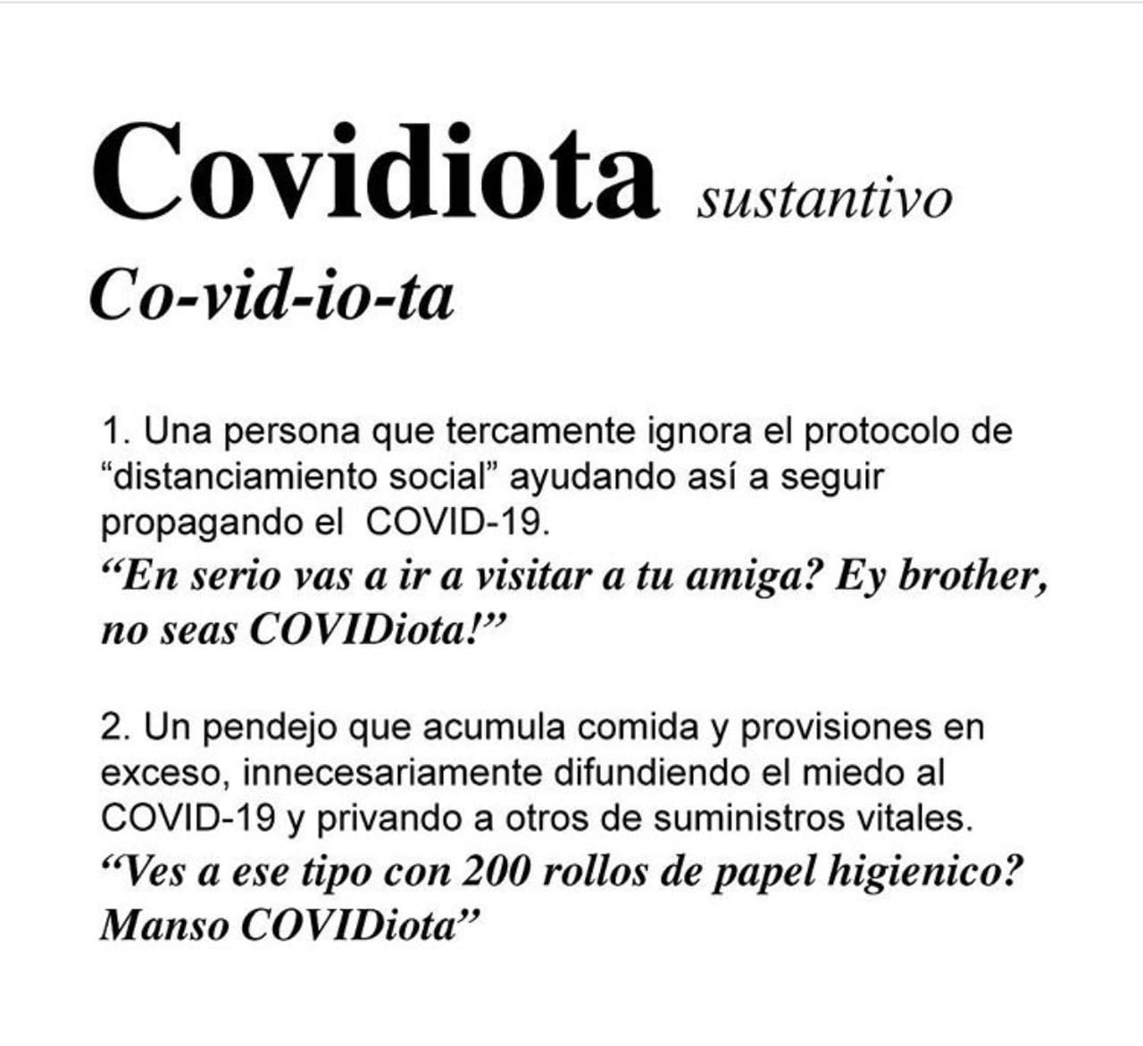 DefiniciÃ³n de covidiota