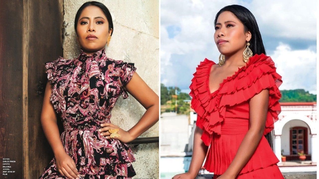 Yalitza sorprende con vestido rojo