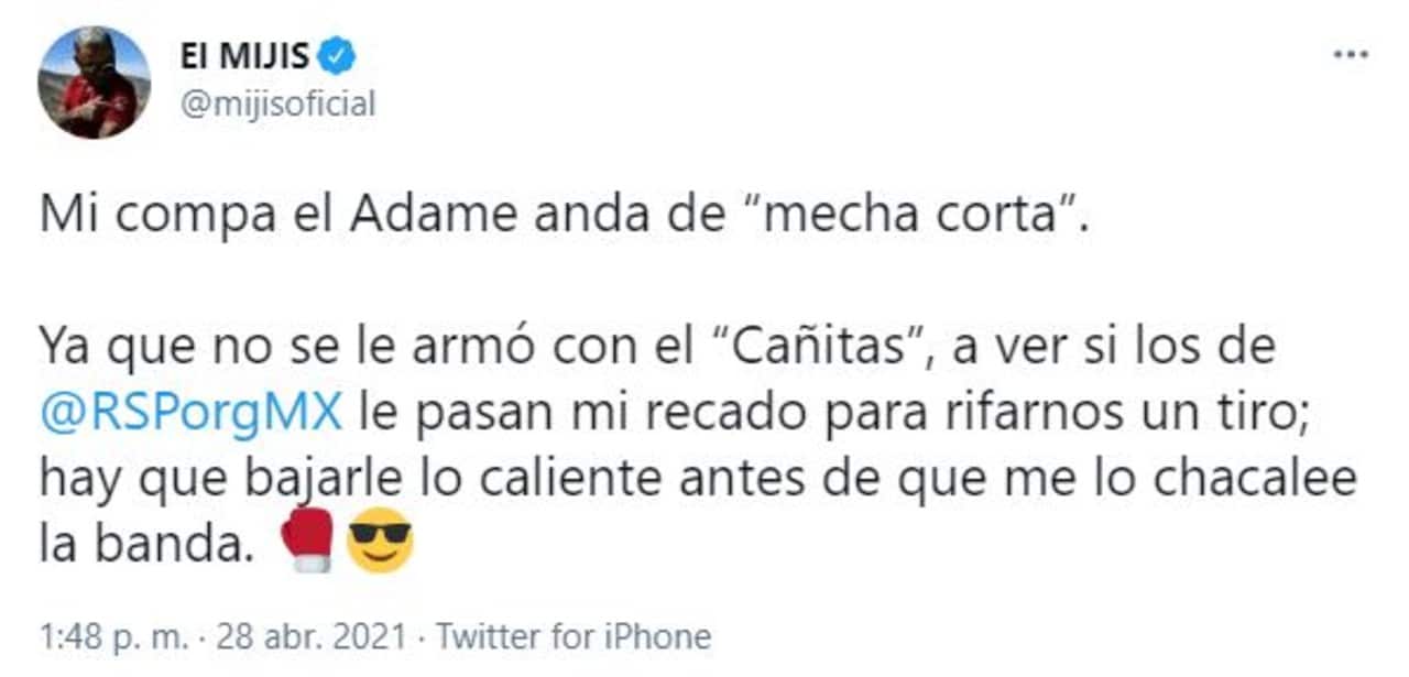 El Mijis tiro Alfredo Adame pelea