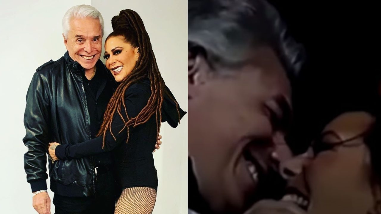 Alejandra Guzman besando Enrique Guzman