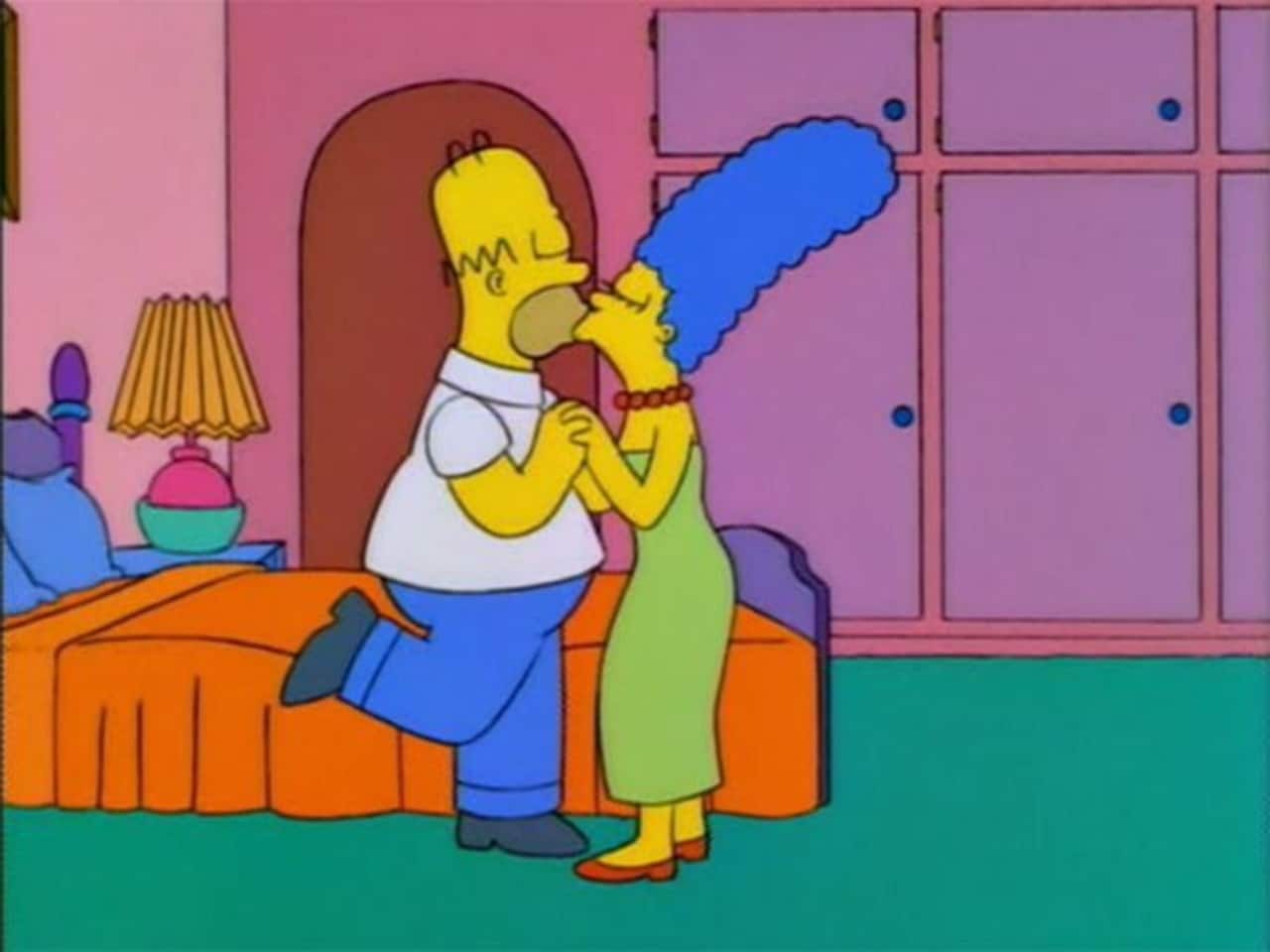 Homero y Marge beso