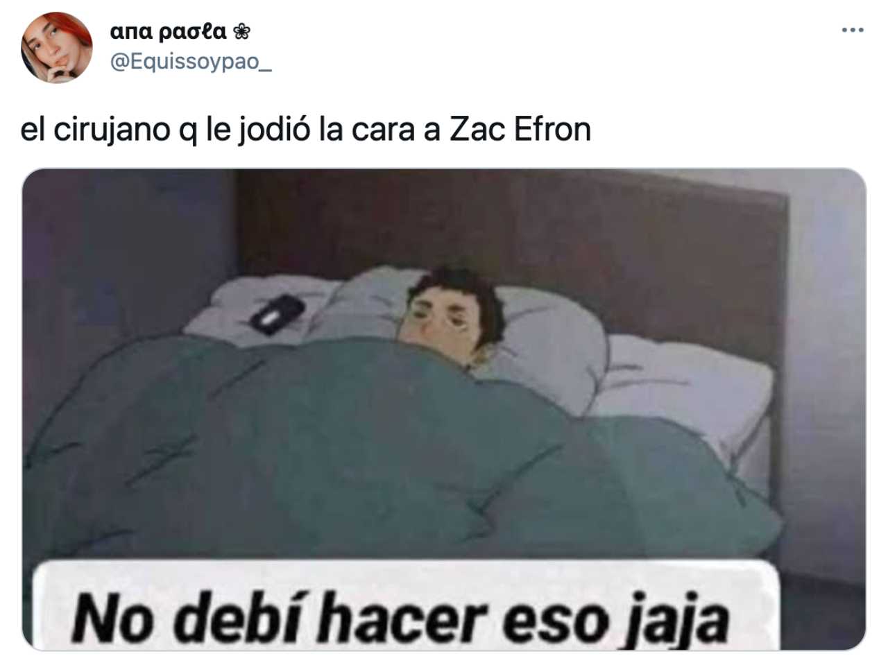 Meme de Zac Efron de No debí hacer eso