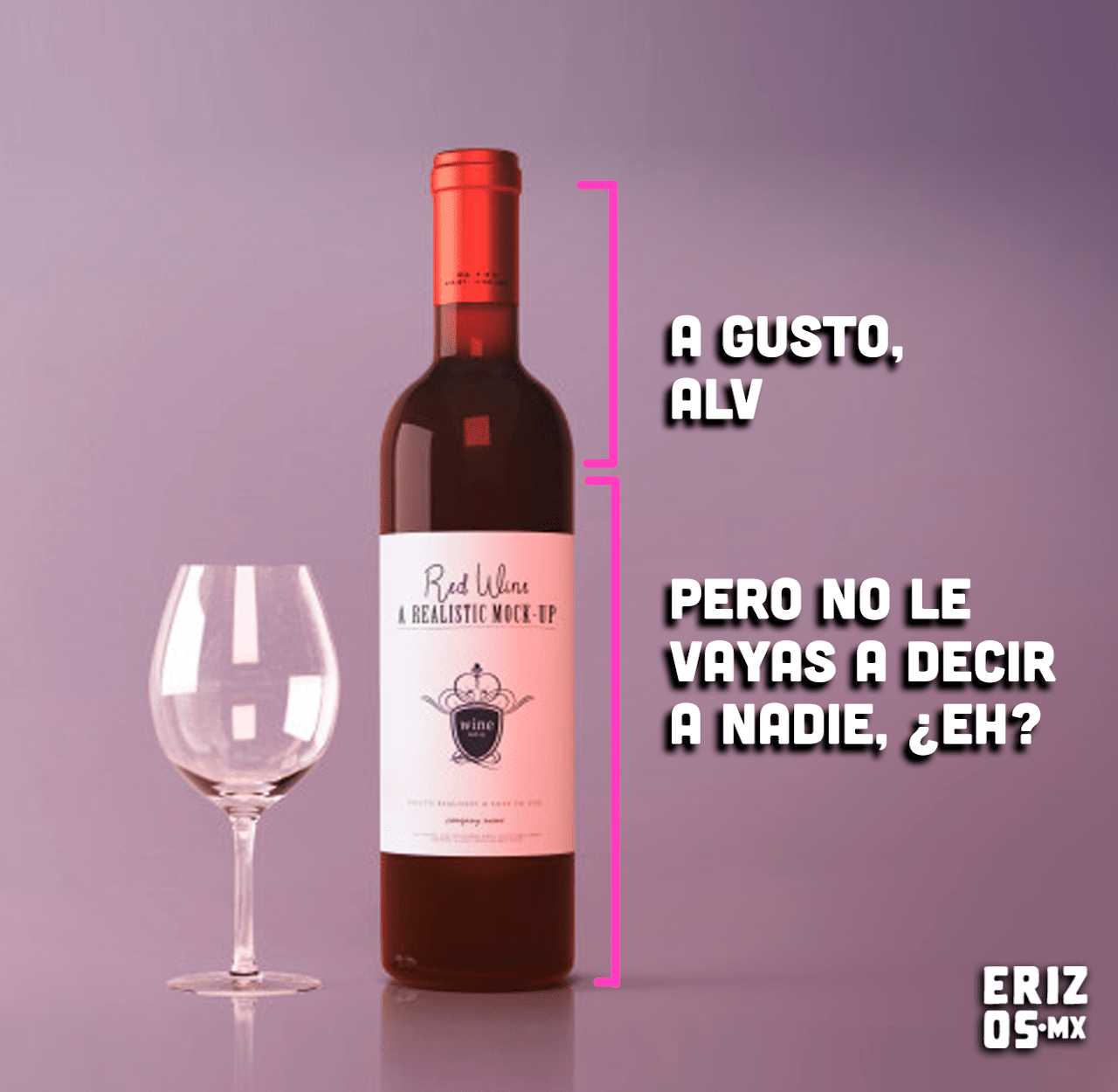 Memes de corchetes con la botella de vino