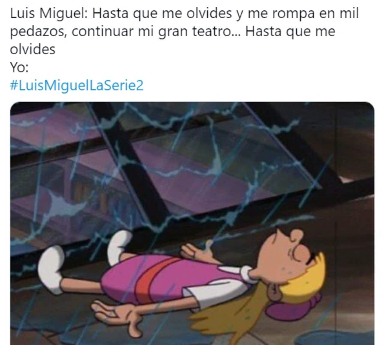 Meme escuchando Hasta que me olvides