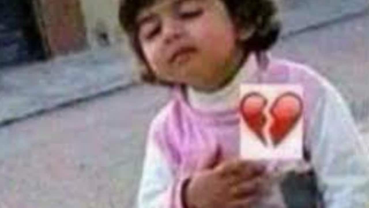 Meme niña de corazón roto