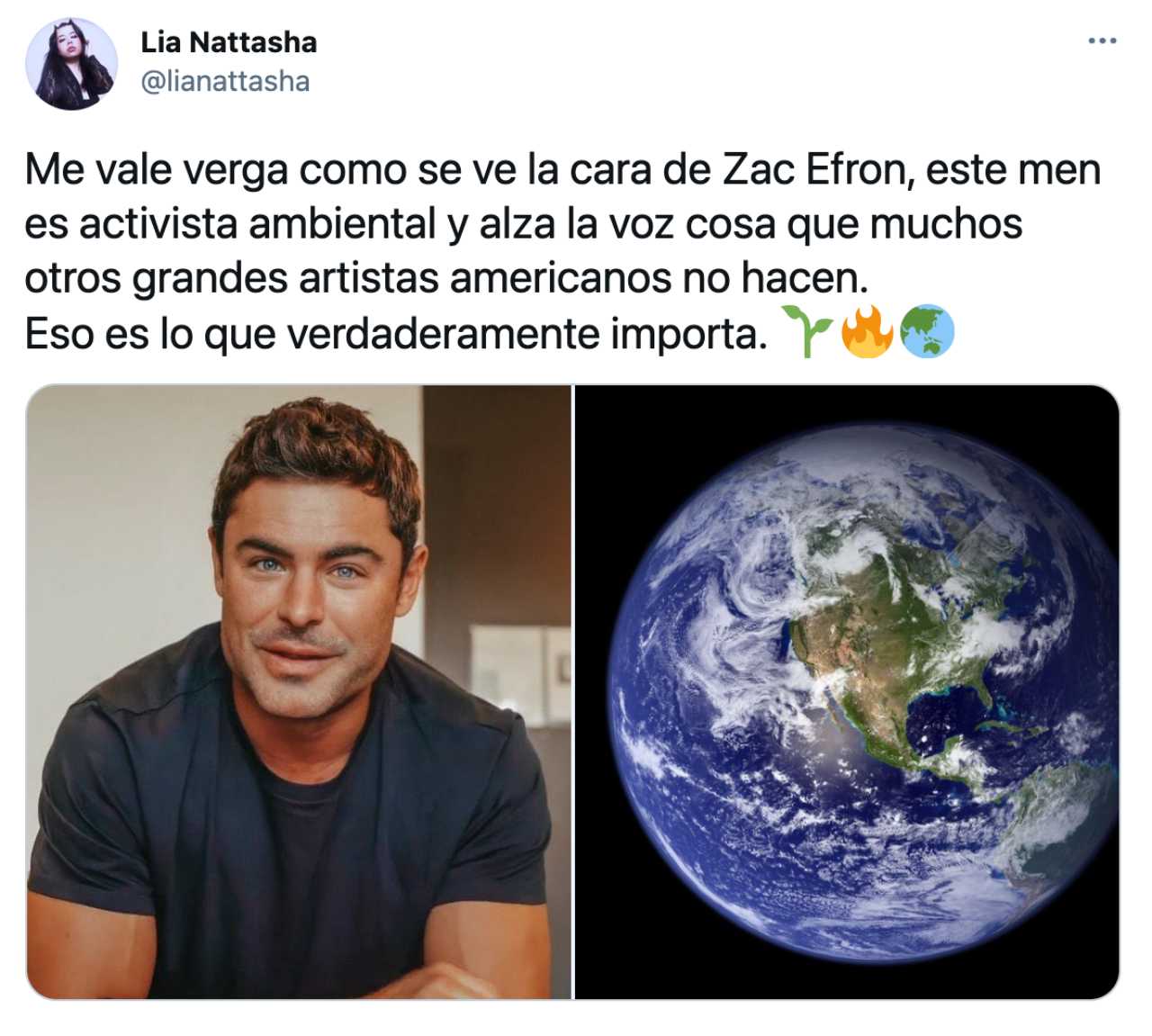 Meme de Zac Efron cuidando al planeta Tierra
