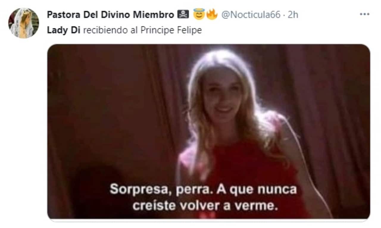 meme princesa diana encontrando principe felipe