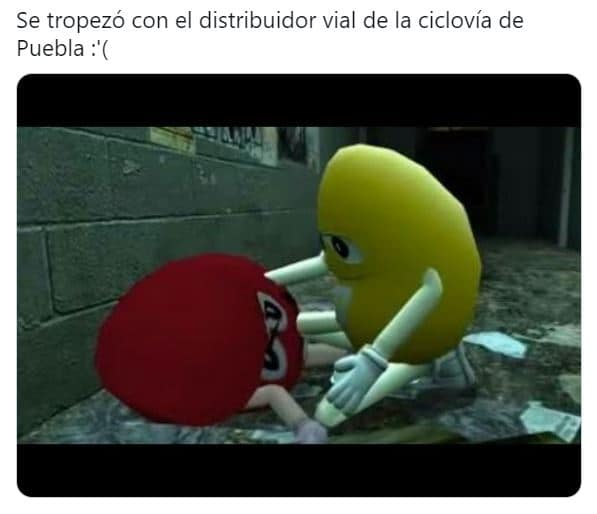 memes poblanos ciclovia caídas puebla