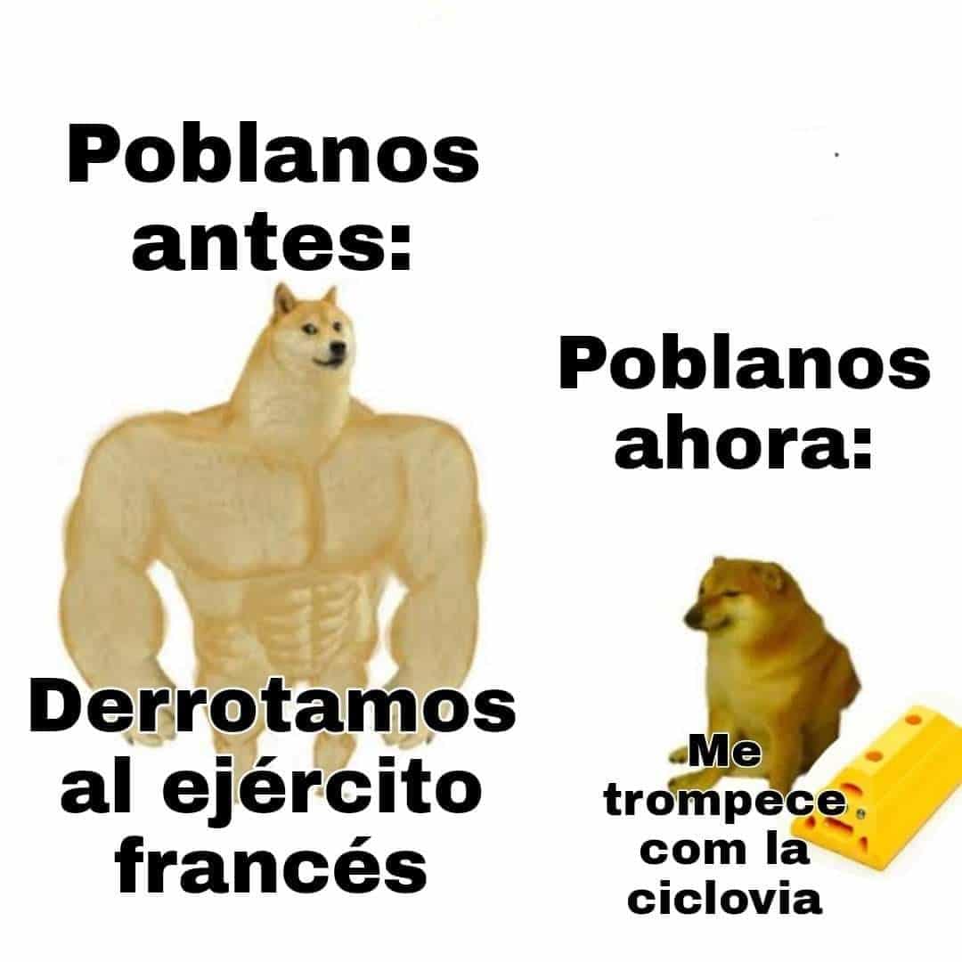 viral memes caídas poblanos ciclovía