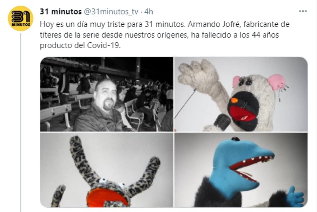 Muere Armando Jofre de 31 minutos