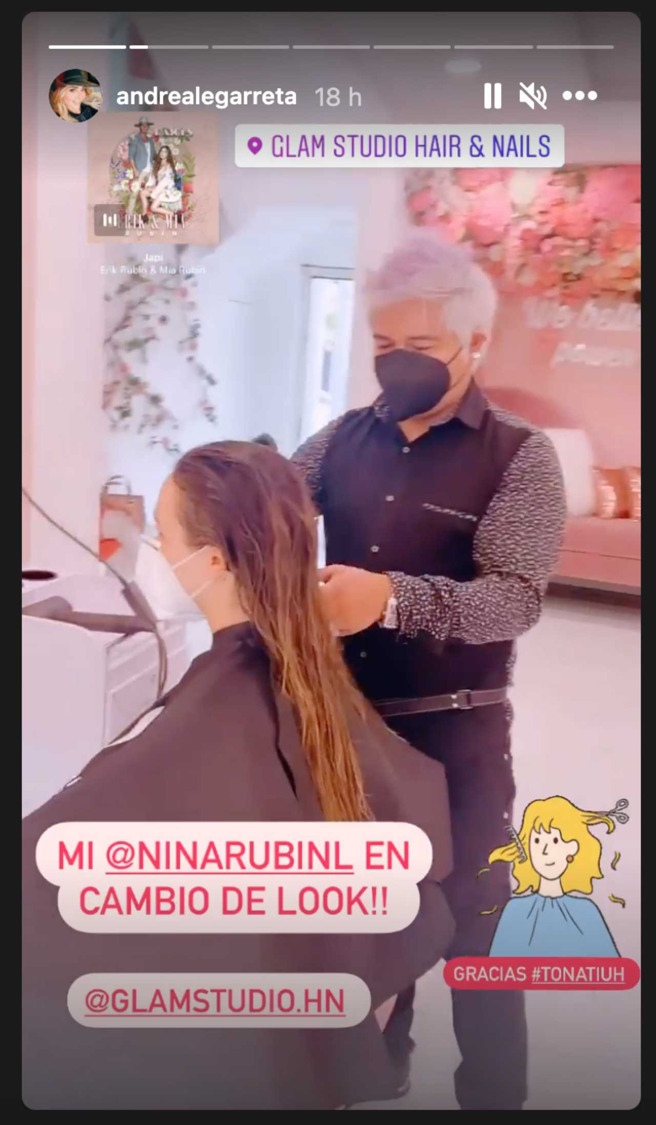 Hija de Andrea Legarreta cambia de look