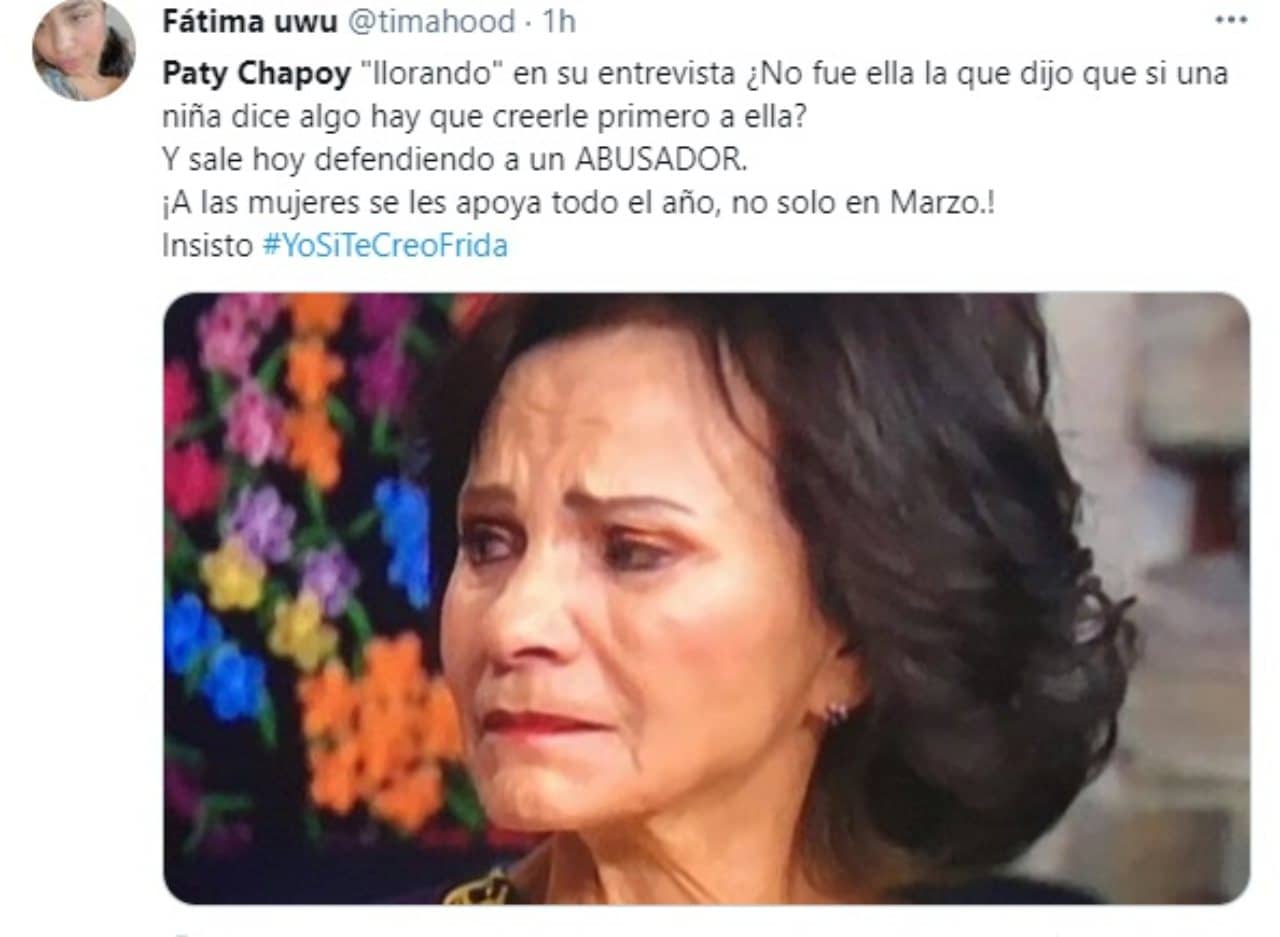 Paty Chapoy tweet llorando Enrique guzman