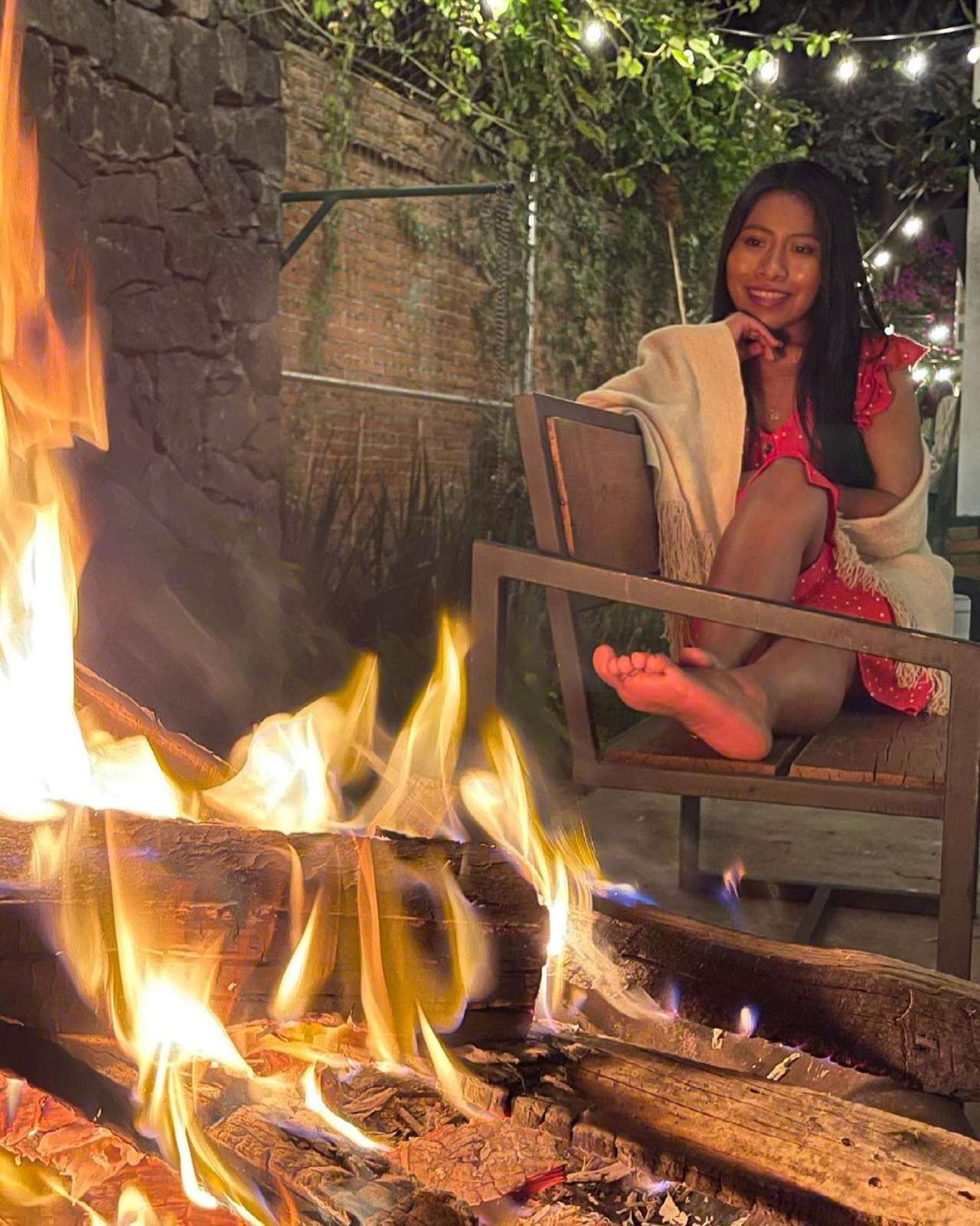Yalitza Aparicio en su fogata