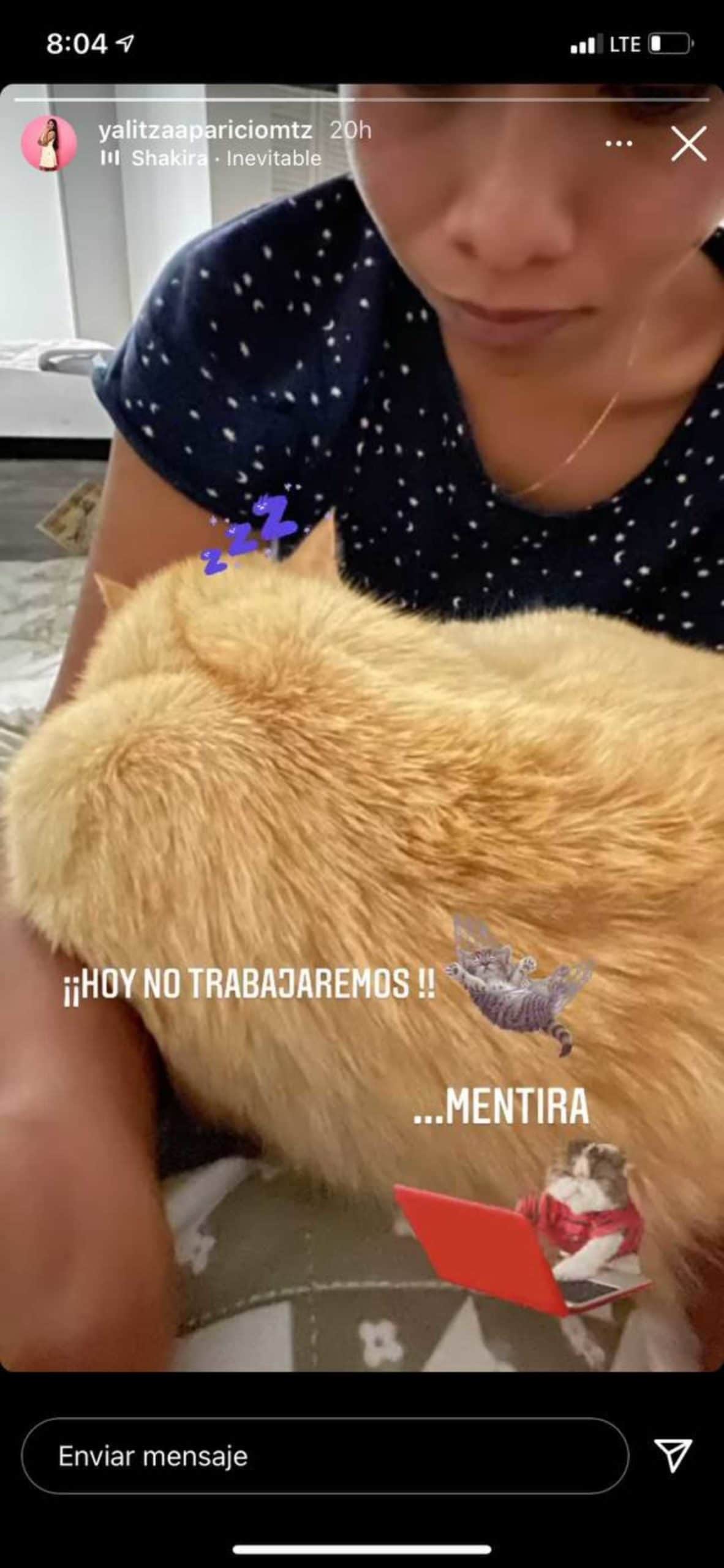 Yalitza Aparicio presenta a su gato
