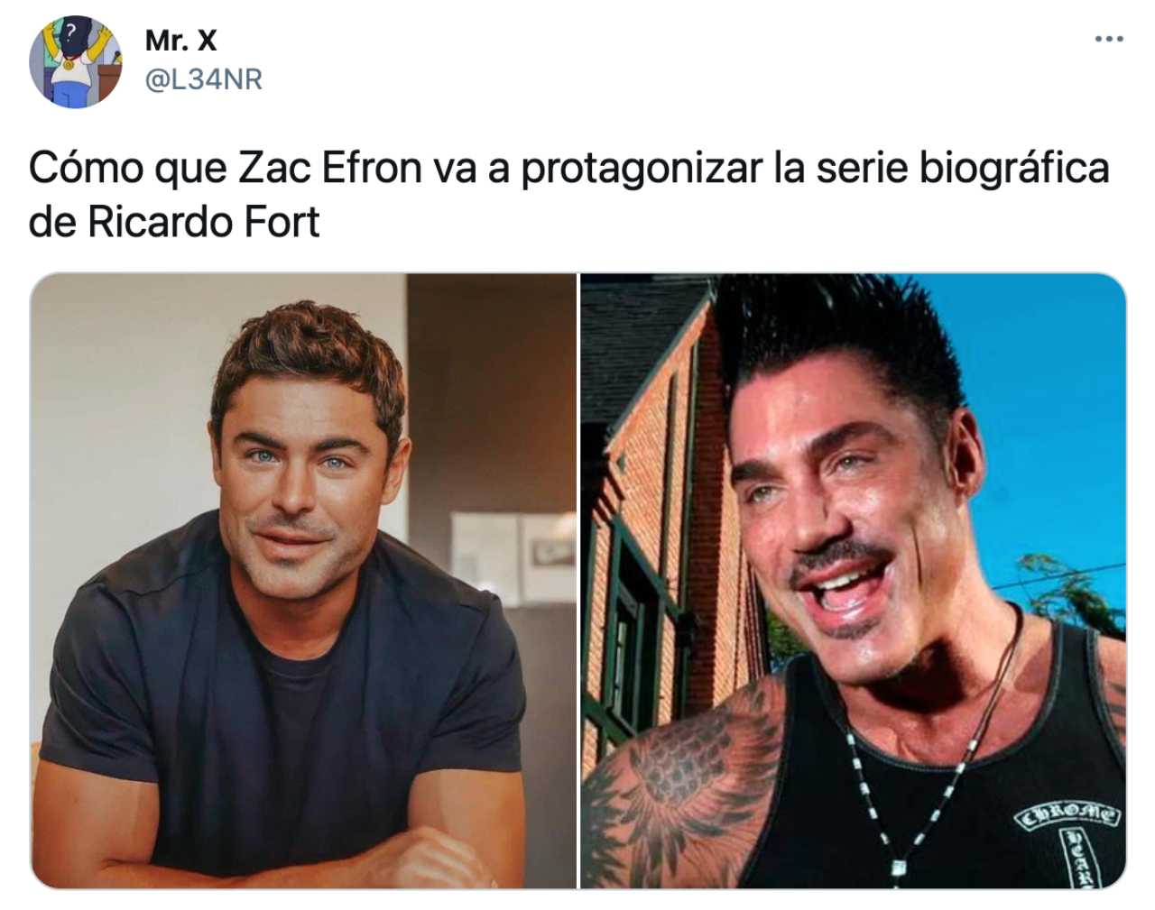 Meme de Zac Efron y Ricardo Fort