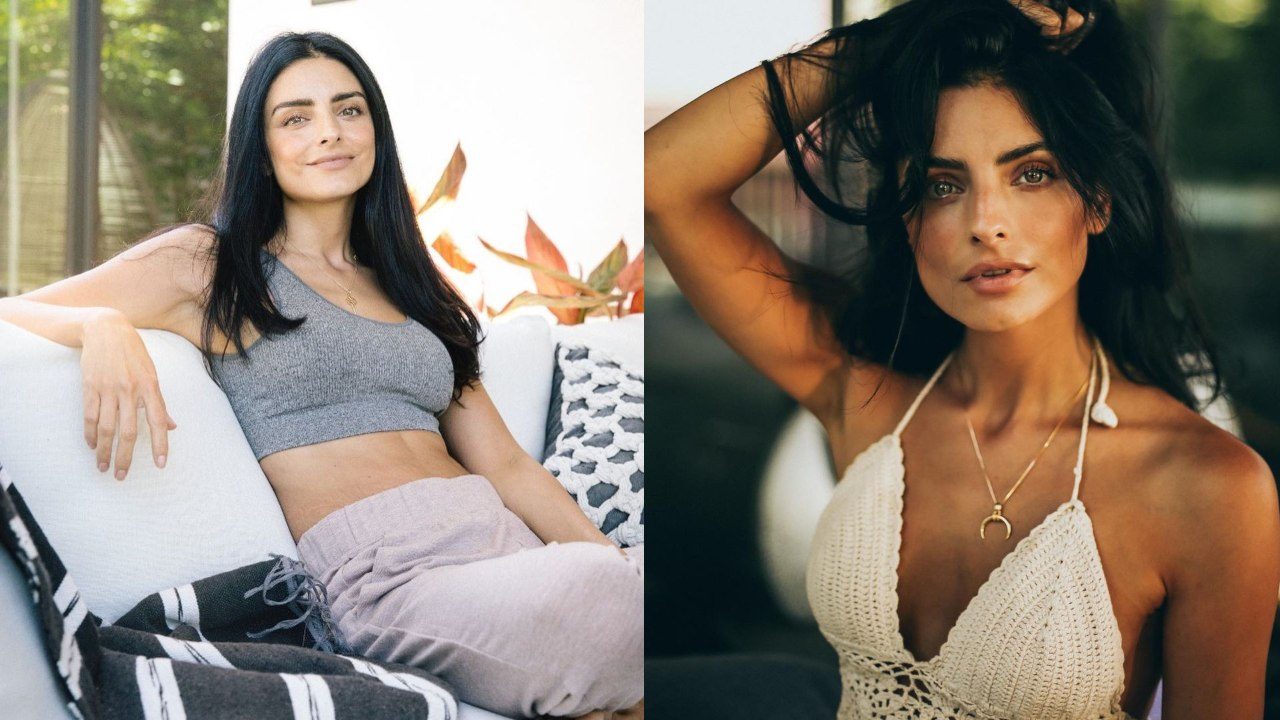 Aislinn Derbez con bikini blanco