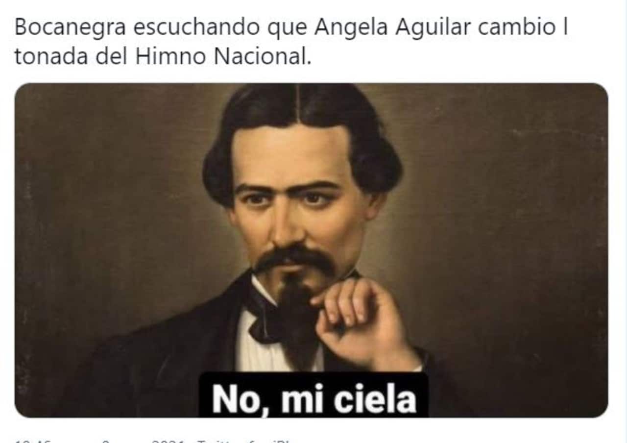 Ángela Aguilar memes himno nacional mexicano