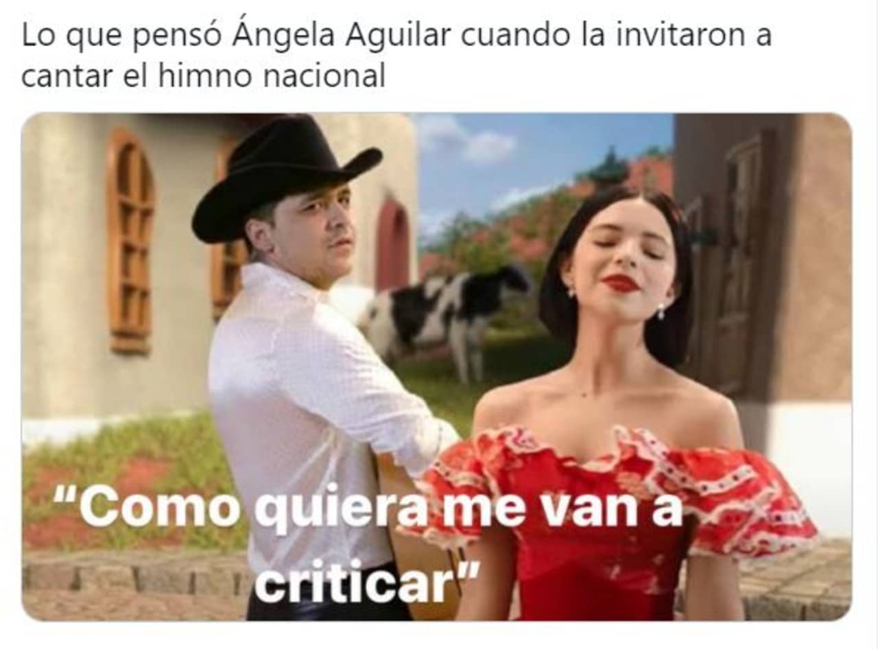 memes Ángela Aguilar himno nacional