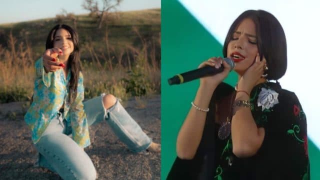 Angela Aguilar cantando Himno Nacional