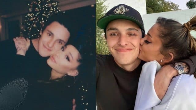 Ariana Grande y Dalton Gomez abrazados