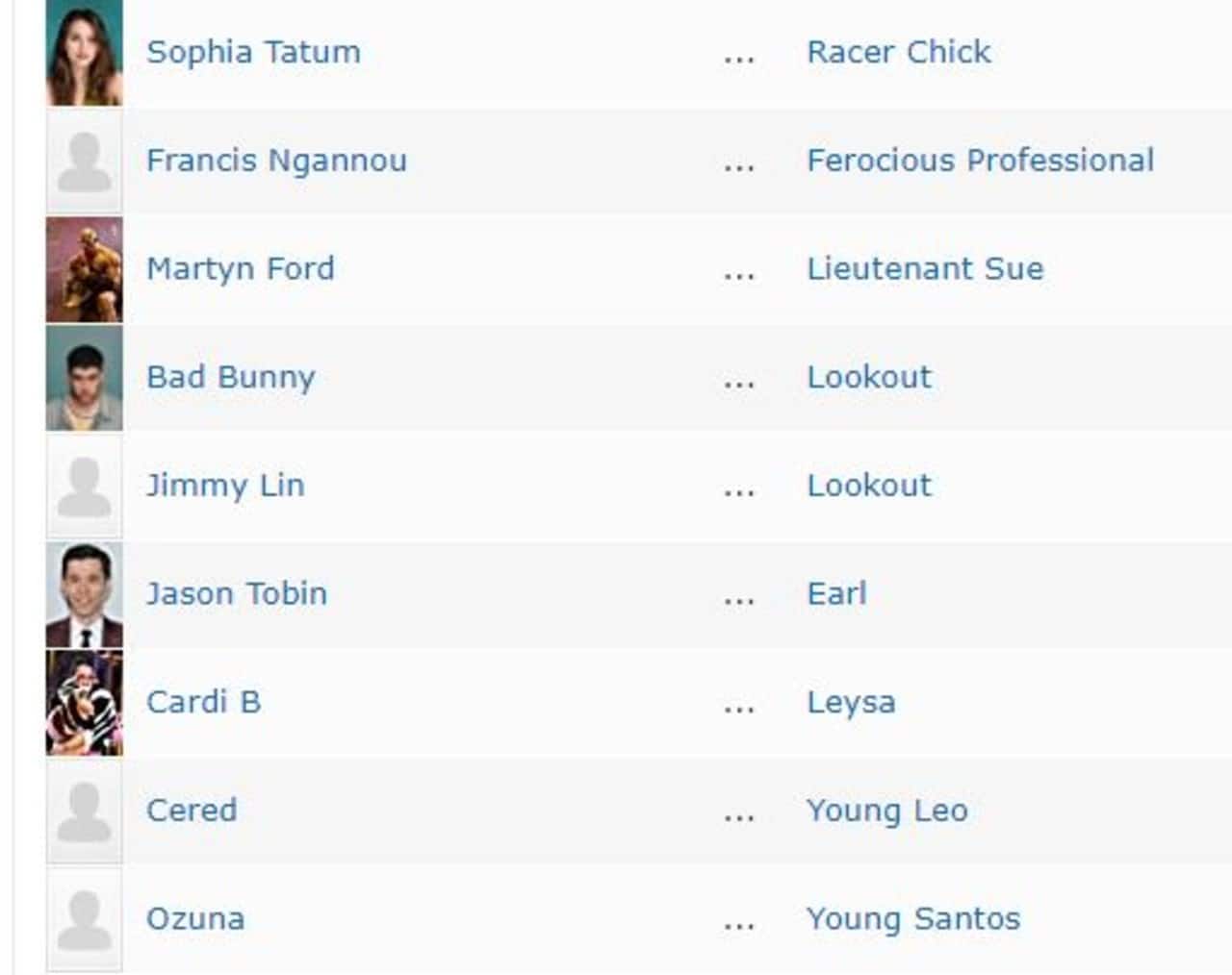  Rápidos y furiosos 9 Bad Bunny elenco