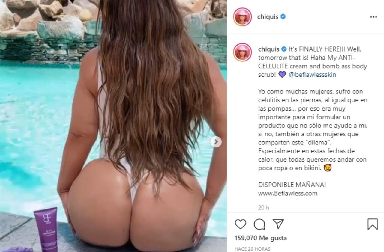 Chiquis Rivera celulitis gluteos video