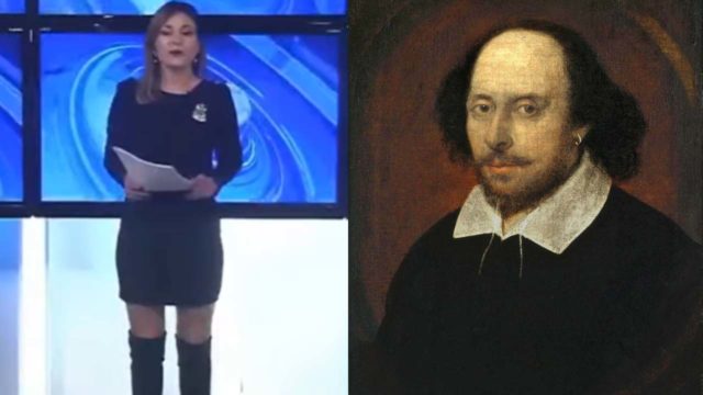 Periodista se equivoca y anuncia fallecimiento de William Shakespeare