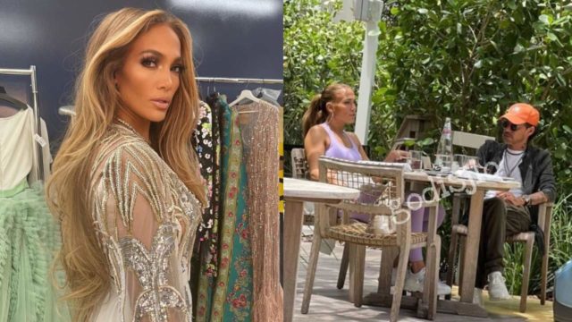 Captan a Jennifer López con su ex esposo Marc Anthony