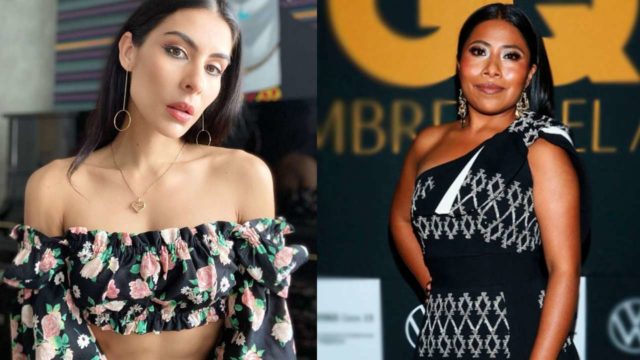 María León le copia a Yalitza Aparicio con vestido bordado