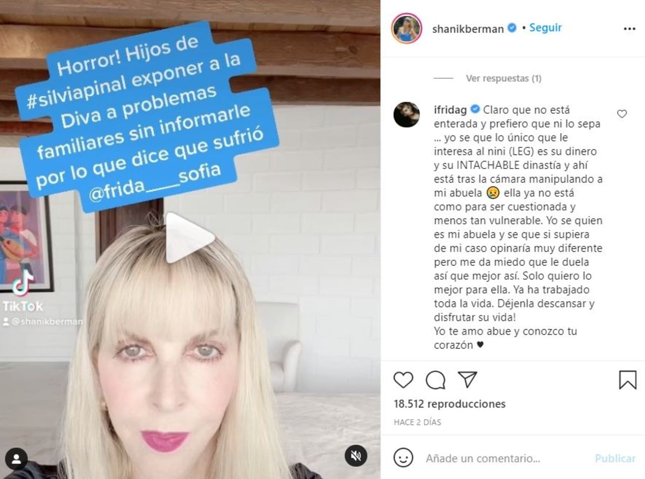 Frida Sofía Silvia Pinal es manipulada revela