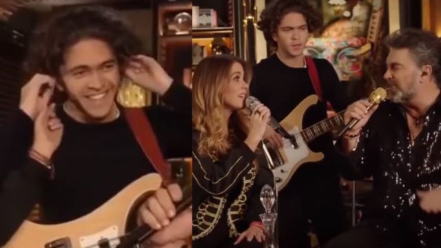 Hijo de Lucero y Mijares aparece por primera vez en público durante su concierto