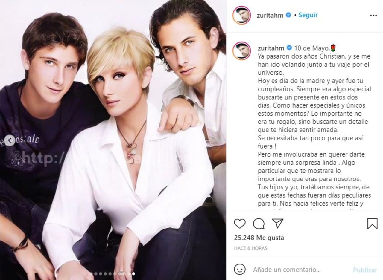Humberto Zurita dedica mensaje Christian Bach cumpleaños