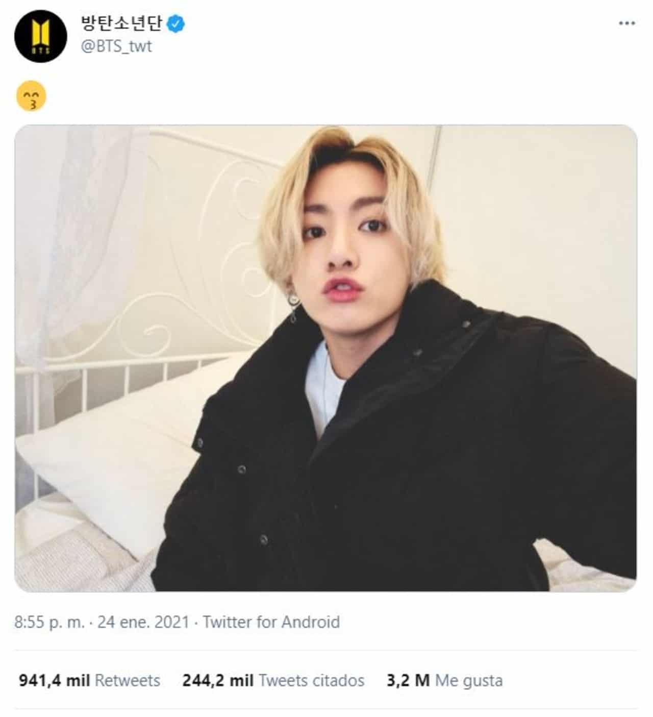 Jungkook récord 3 tweets millones