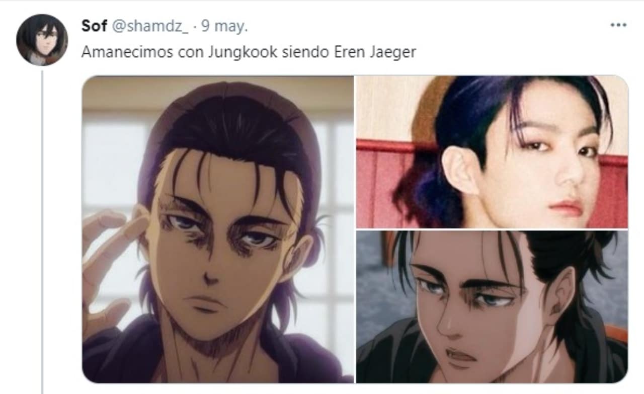 Jungkook es comparado con anime nuevo look