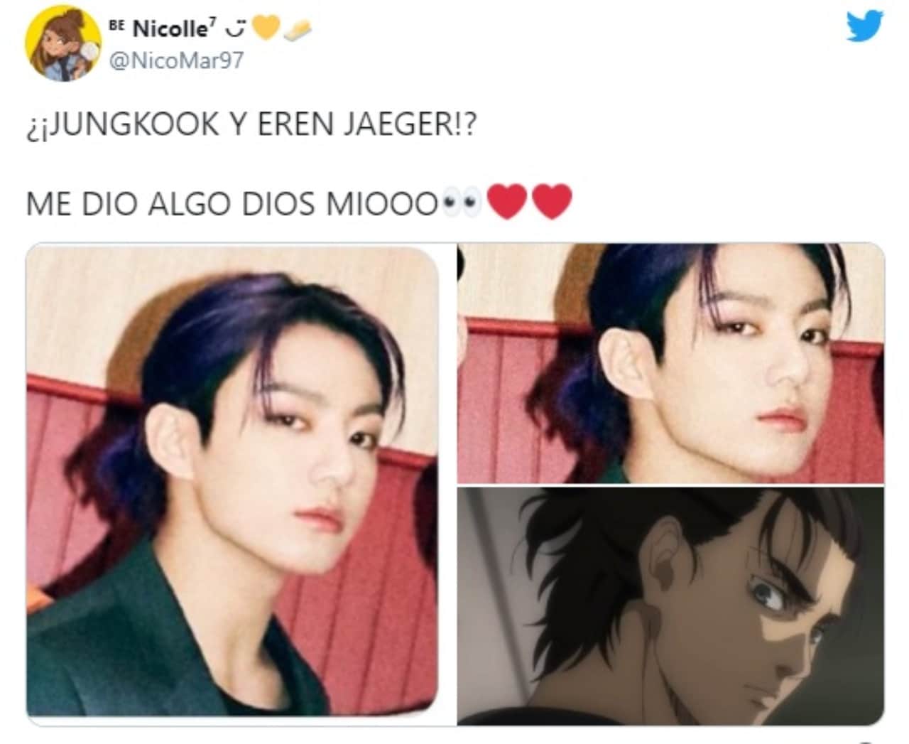 Comparan a Jungkook con un anime