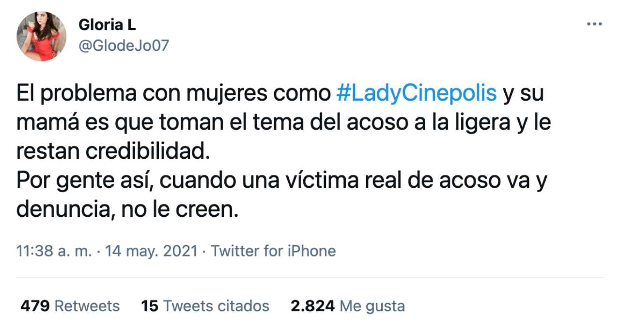 Lady Cinépolis dividió opiniones en redes sociales