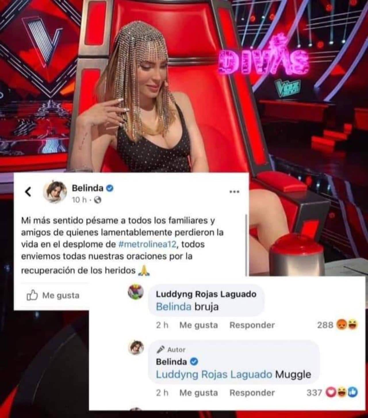 llaman bruja a belinda y ella responde