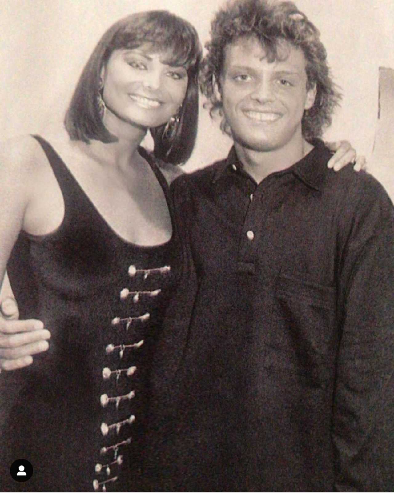 Lucía Miranda, viuda de Hugo López con Luis Miguel