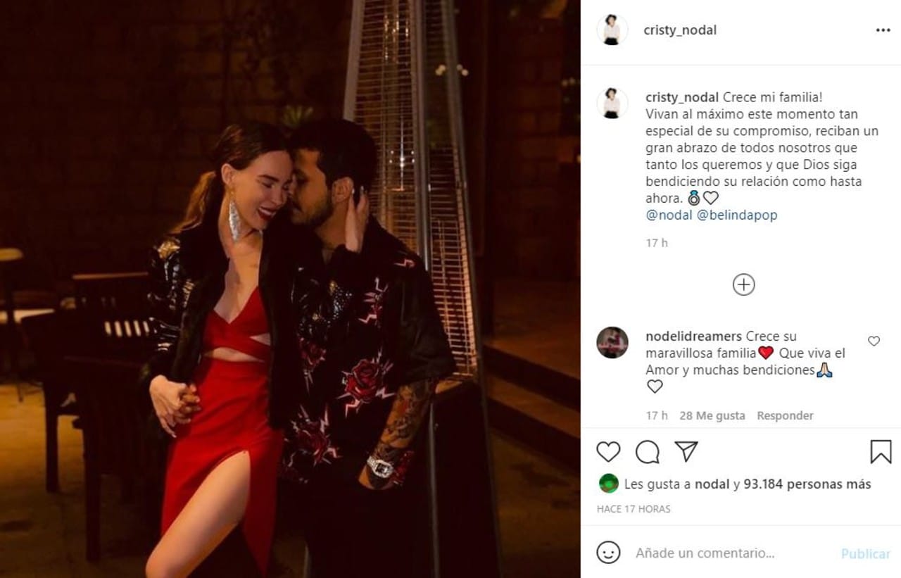 Mamá de Nodal habla del compromiso con Belinda