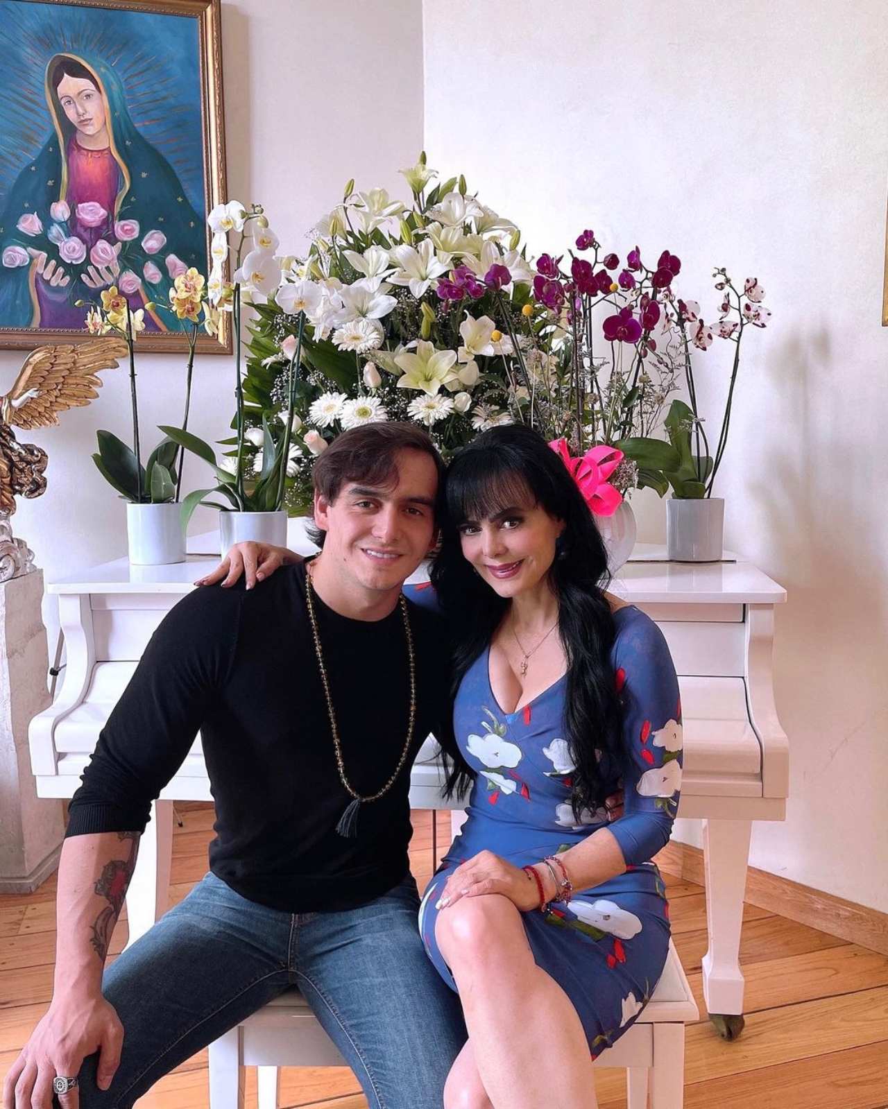 Maribel Guardia y su hijo Julian Figueroa