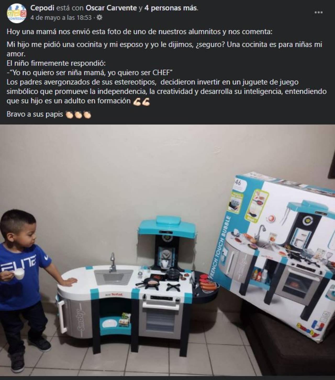 Niño cocinita regalo quiero ser chef estereotipos