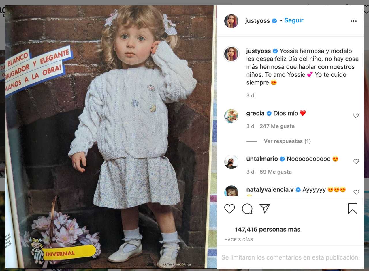 YosStop presumió su foto de niña